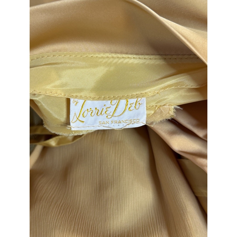 Vintage 1960s Lorrie Deb Formal Full Length Evening Dress Gown Chiffon Overlay S - Picture 10 of 14